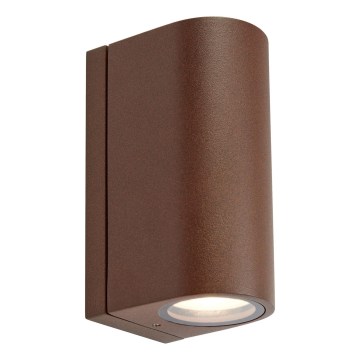 Markslöjd 109111 - Aplique de parede exterior LED dimerizável ALOR 2xLED/4,9W/230V IP65 castanho