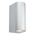 Markslöjd 109112 - Aplique de parede exterior LED dimerizável ALOR 2xLED/4,9W/230V IP65 prateado