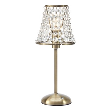 Markslöjd 109125 - Luminária de Mesa LED Dimável Recarregável com Comando Tátil LIORA 1xE14/2W/2000 mAh latão