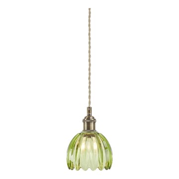 Markslöjd 109138 - Pendente em cabo GOTA 1xE14/40W/230V verde fumê/latão