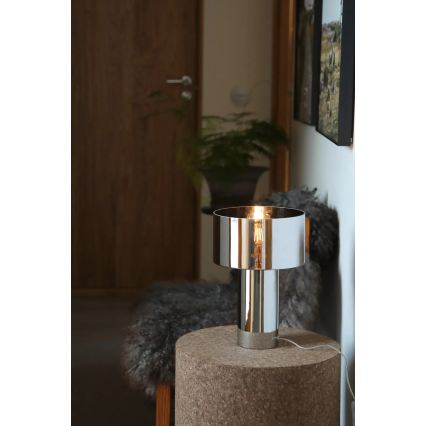 Markslöjd 109144 - Candeeiro de mesa CORIN 1xE27/60W/230V cromado brilhante