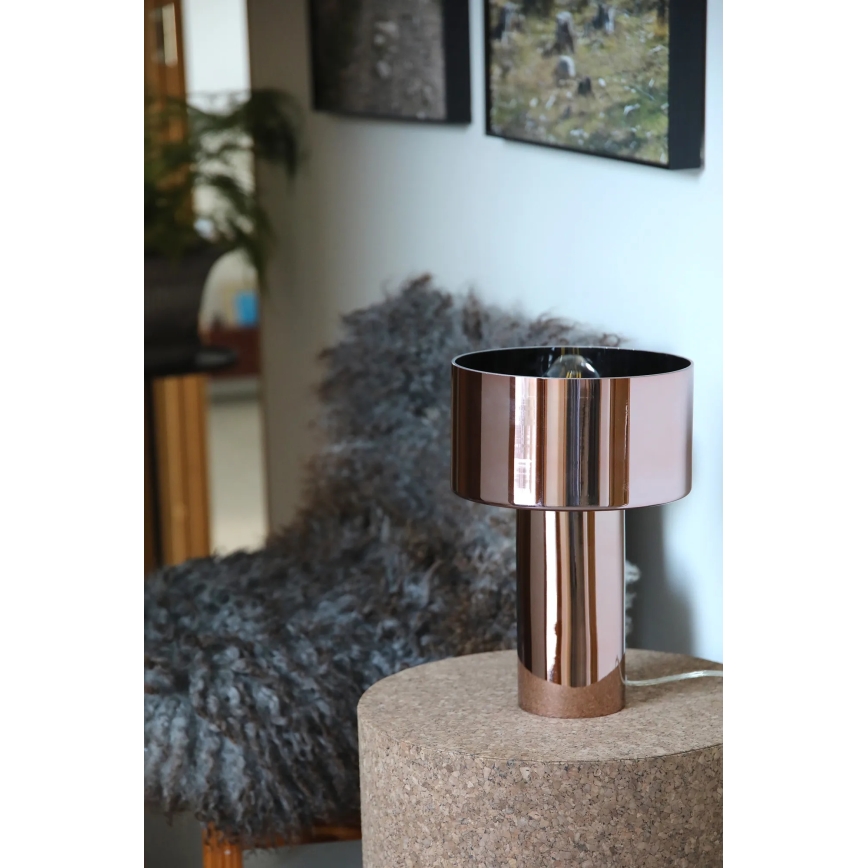 Markslöjd 109146 - Candeeiro de mesa CORIN 1xE27/60W/230V ouro rosé