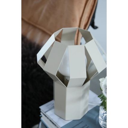 Markslöjd 109147 - Candeeiro de mesa OCTA 1xE27/60W/230V cor creme