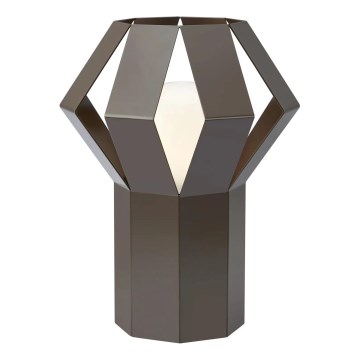 Markslöjd 109148 - Candeeiro de mesa OCTA 1xE27/60W/230V castanho