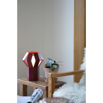 Markslöjd 109150 - Candeeiro de mesa OCTA 1xE27/60W/230V, cor bordô