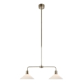 Markslöjd 109160 - Lustre de haste VELA 2xE27/60W/230V branco/latão