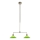 Markslöjd 109161 - Lustre em haste VELA 2xE27/60W/230V verde/latão