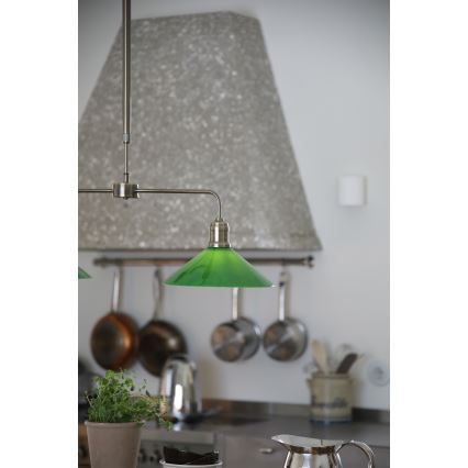 Markslöjd 109161 - Lustre em haste VELA 2xE27/60W/230V verde/latão