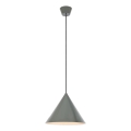 Markslöjd 109162 - Pendente em cabo TIP 1xE27/60W/230V Ø 37,5 cm cinzento