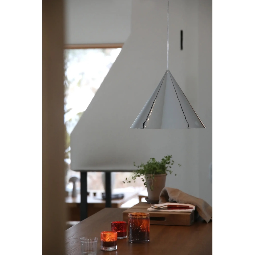 Markslöjd 109163 - Lustre em cabo TIP 1xE27/60W/230V Ø 37,5 cm cromo brilhante