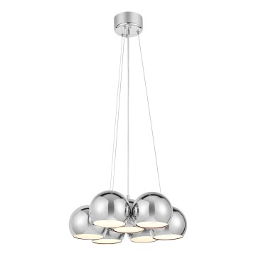 Markslöjd 109167 - Lustre suspenso por cabo CUPOLO 7xE14/40W/230V cromo brilhante