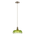 Markslöjd 109177 - Lustre pendente com cabo KURAGE 1xE27/40W/230V latão/verde fumê