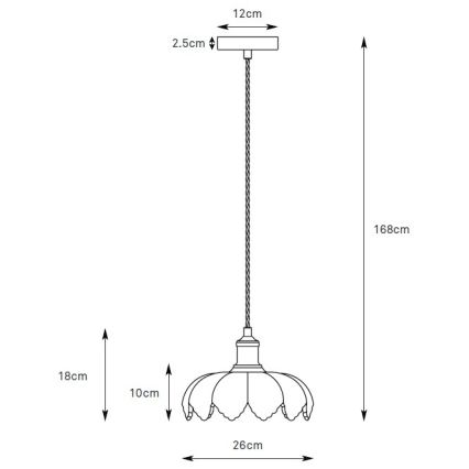 Markslöjd 109177 - Lustre pendente com cabo KURAGE 1xE27/40W/230V latão/verde fumê