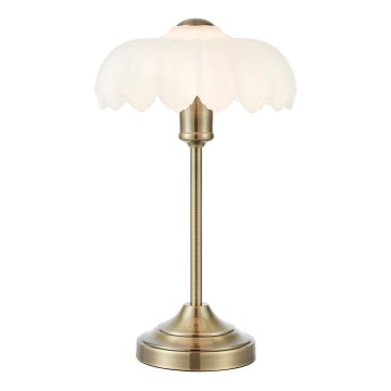 Markslöjd 109179 - Candeeiro de mesa KURAGE 1xE27/60W/230V latão/branco