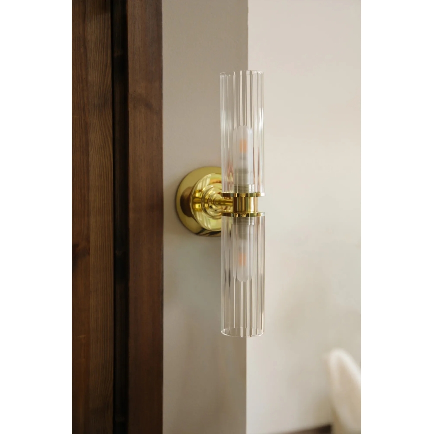 Markslöjd 109236 - Aplique de parede para casa de banho RIMINI 2xG9/20W/230V IP44 latão