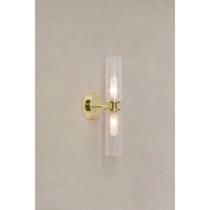 Markslöjd 109236 - Aplique de parede para casa de banho RIMINI 2xG9/20W/230V IP44 latão