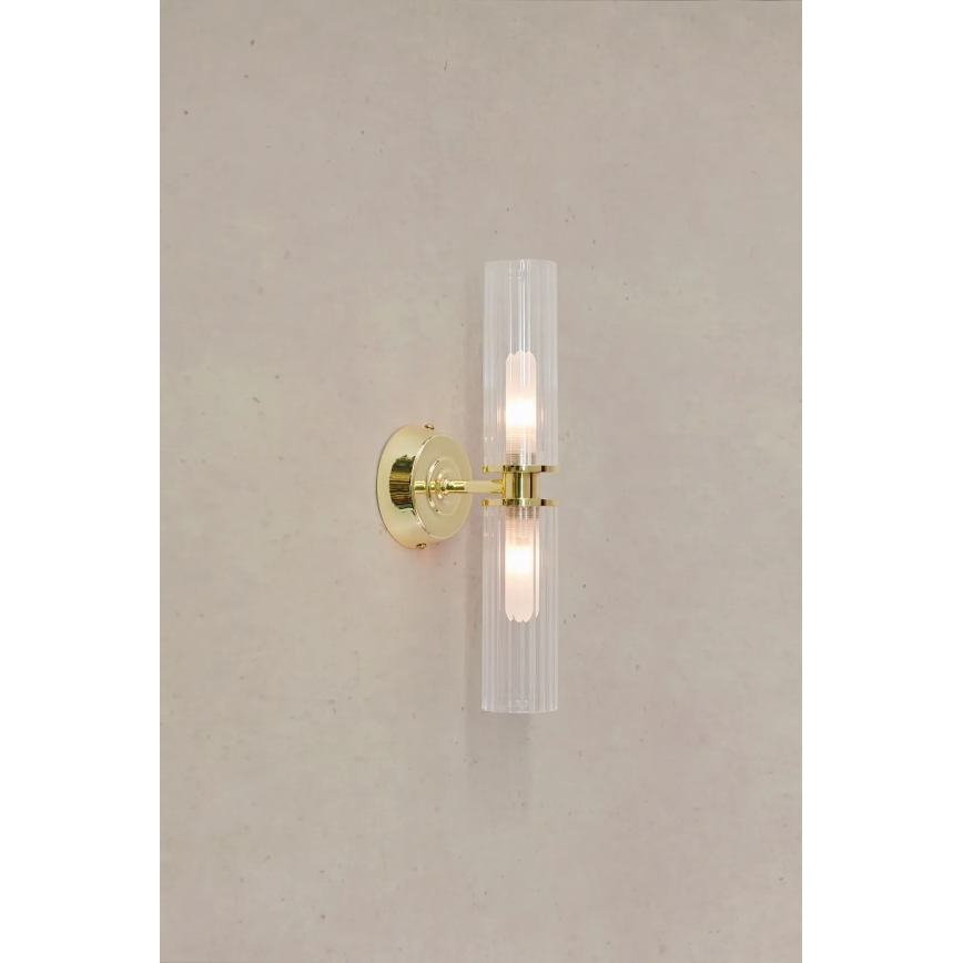 Markslöjd 109236 - Aplique de parede para casa de banho RIMINI 2xG9/20W/230V IP44 latão
