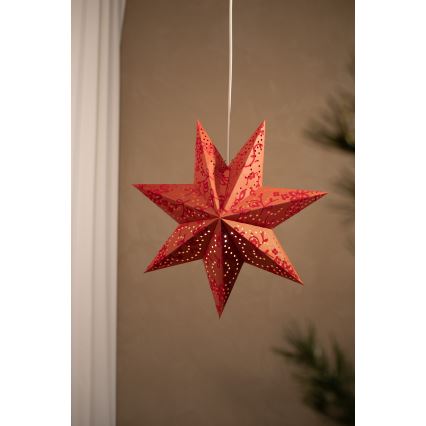 Markslöjd 700122 - Decoração de Natal SATURNUS 1xE14/25W/230V diâmetro 45 cm vermelho