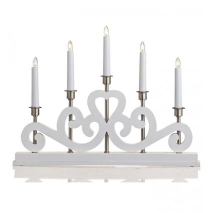Markslöjd 700640 - Castiçal de Natal SVANEHOLM 5xE10/3W/230V branco