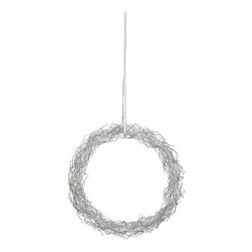 Markslöjd 703442 - Decoração de Natal LED JULLE 30xLED/0,03W/3xAA prateada