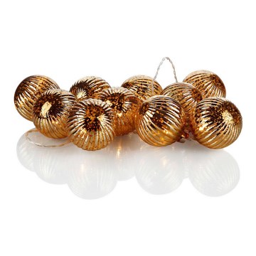 Markslöjd 703781 - Corrente de Natal LED BIGSOLO 10xLED/3xAA 1,65m branco quente