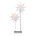 Markslöjd 703867 - Decoração de Natal DUVA 2xE14/25W/230V cinzento