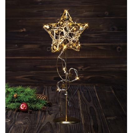 Markslöjd 703900 - Decoração de Natal LED HAGABERG 20xLED/0,5W/230/24V dourado