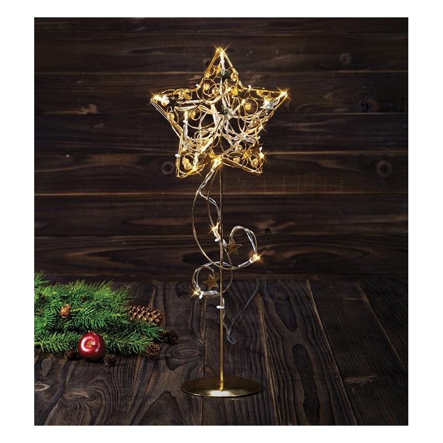 Markslöjd 703900 - Decoração de Natal LED HAGABERG 20xLED/0,5W/230/24V dourado