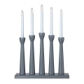 Markslöjd 704197 - Castiçal de natal MASESKÄR 5xE10/3W/230V cinzento