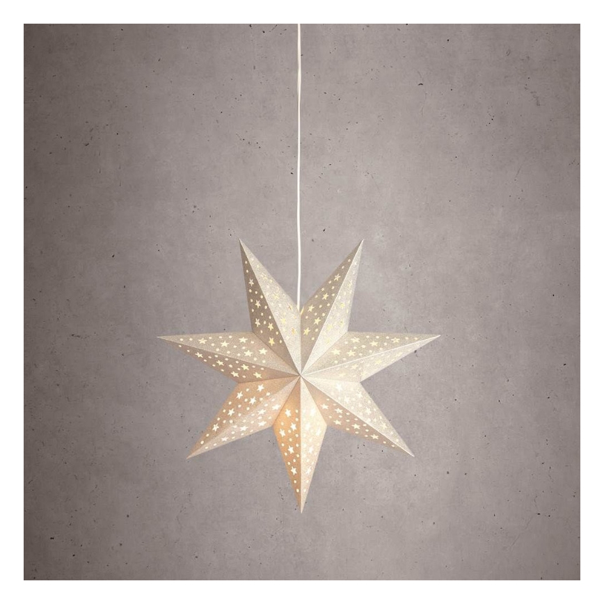 Markslöjd 704416 - Decoração de Natal SOLVALLA 1xE14/25W/230V prata 45 cm