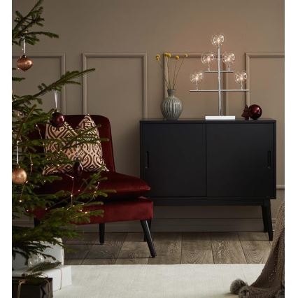 Markslöjd 704820 - Castiçal de Natal MAESTRO 5xE5/0,8W/230/12V cromado brilhante