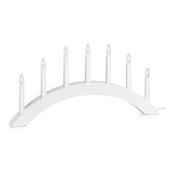 Markslöjd 704830 - Castiçal de natal ATLE 7xE10/3W/230V branco