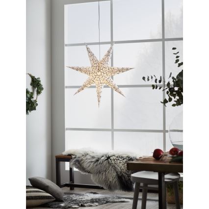 Markslöjd 704876 - Decoração de Natal KARLA 1xE14/25W/230V branco 75 cm
