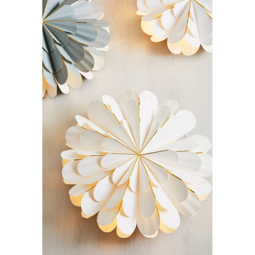 Markslöjd 705309 - Decoração de Natal MARIGOLD 1xE14/25W/230V d. 60 cm branco