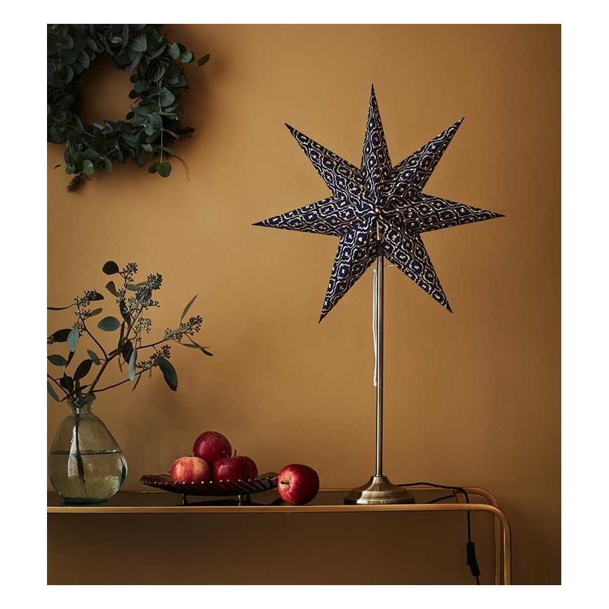 Markslöjd 705312 - Decoração de Natal BAROQUE 1xE14/25W/230V AZUL 45 cm