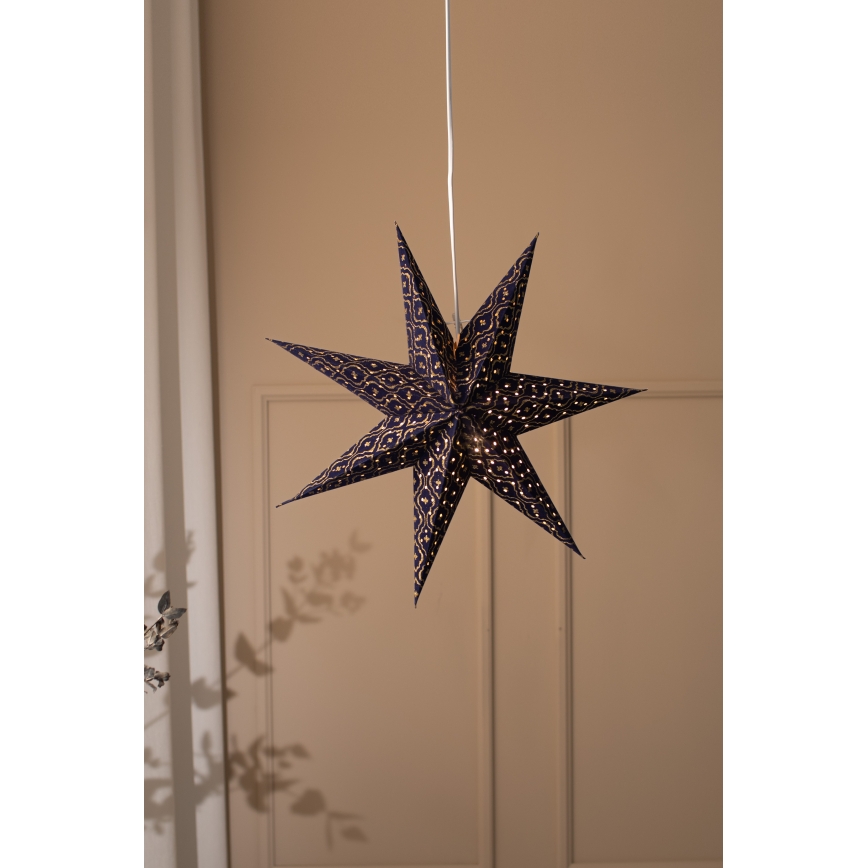 Markslöjd 705317 - Decoração de Natal BAROQUE 1xE14/25W/230V Ø 75 cm azul