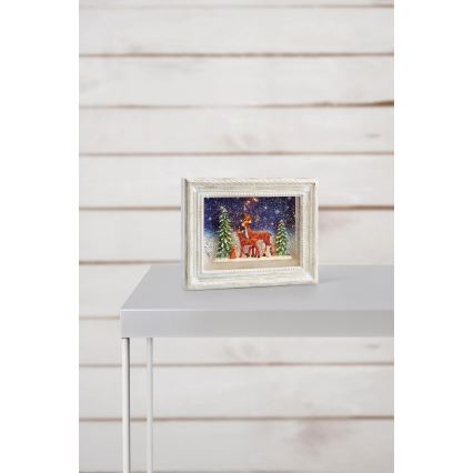 Markslöjd 705554 - Decoração de Natal LED REINHARD LED/0,06W/4xAA/branco quente branco/patina