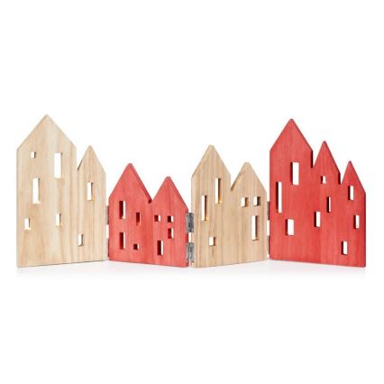 Markslöjd 705743 - Decoração de Natal LED VIEW LED/0,9W/3V madeira/vermelho