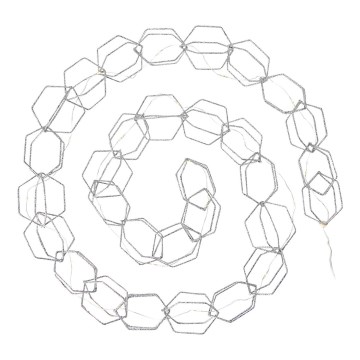 Markslöjd 705753 - Fio decorativo LED SERVE LED/3xAA 1,9m prata