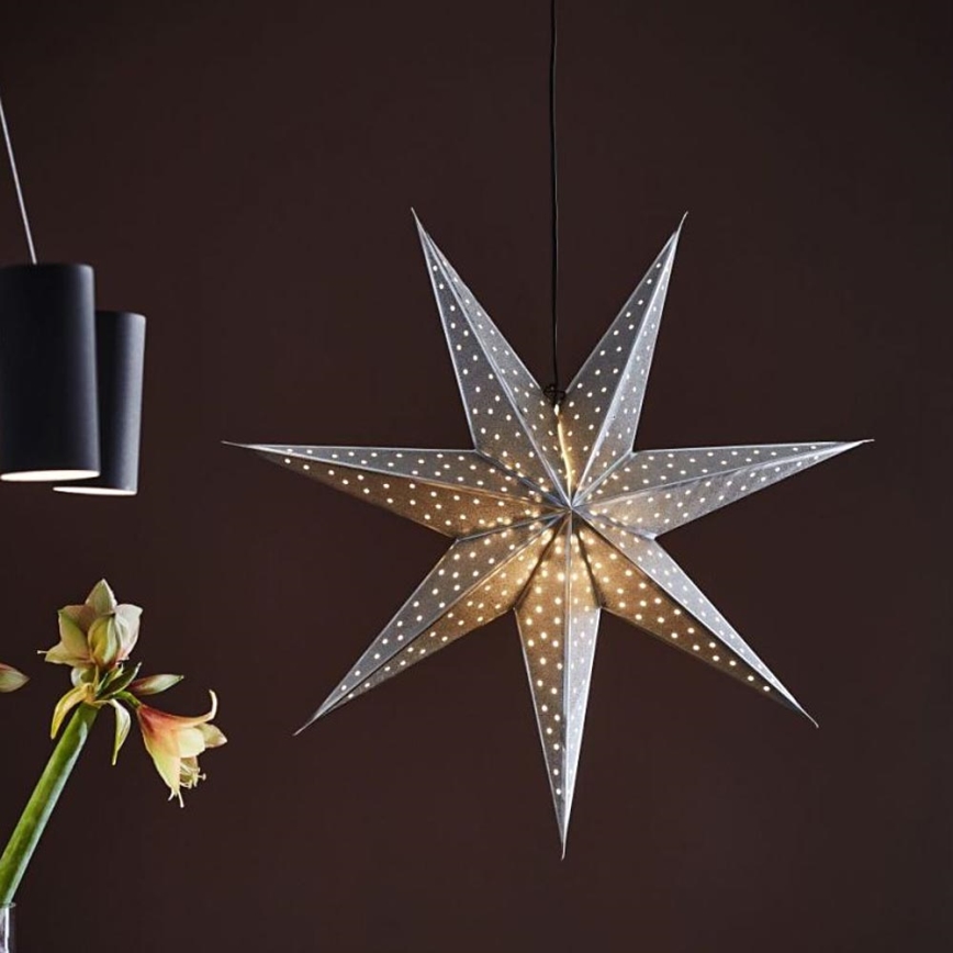 Markslöjd 705788 - Decoração de Natal GLITTER 1xE14/25W/230V d. 75 cm prateado