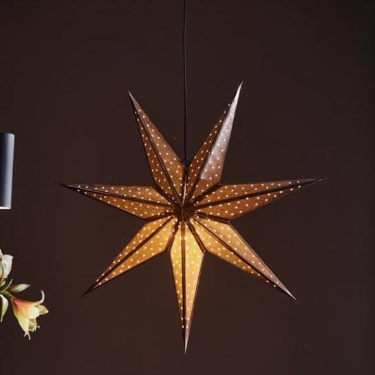 Markslöjd 705792 - Decoração de Natal GLITTER 1xE14/25W/230V d. 75 cm bronze