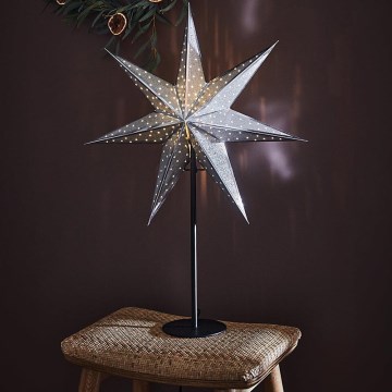 Markslöjd 705794 - Decoração de Natal GLITTER 1xE14/25W/230V 65 cm preto/prateado