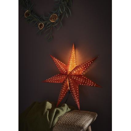 Markslöjd 705807 - Decoração de Natal EMBLA 1xE14/6W/230V Ø 45 cm vermelha