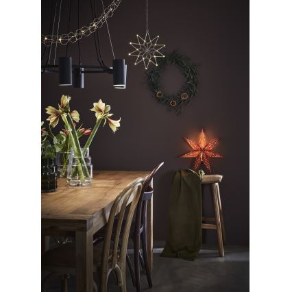 Markslöjd 705807 - Decoração de Natal EMBLA 1xE14/6W/230V Ø 45 cm vermelha