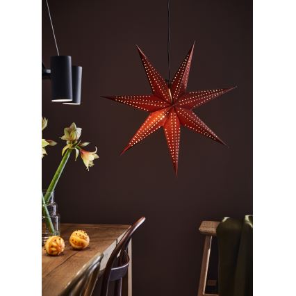Markslöjd 705808 - Decoração de Natal EMBLA 1xE14/25W/230V diâmetro 75 cm vermelho