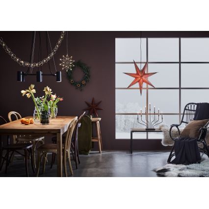 Markslöjd 705808 - Decoração de Natal EMBLA 1xE14/25W/230V diâmetro 75 cm vermelho