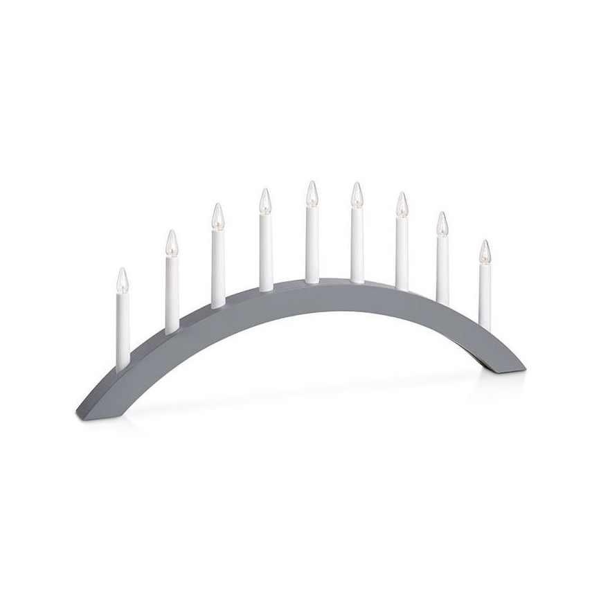 Markslöjd 705811 - Castiçal de Natal ATLE 9xE10/3W/230V cinzento