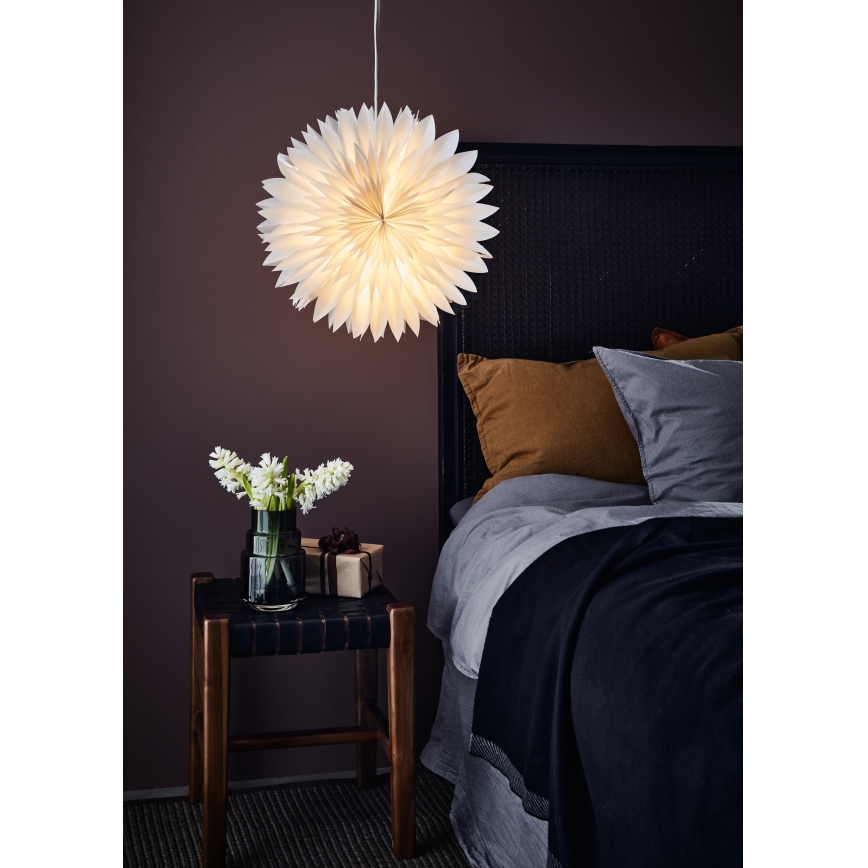 Markslöjd 705843 - Decoração de Natal SOLINA 1xE14/25W/230V diâmetro 45 cm branco