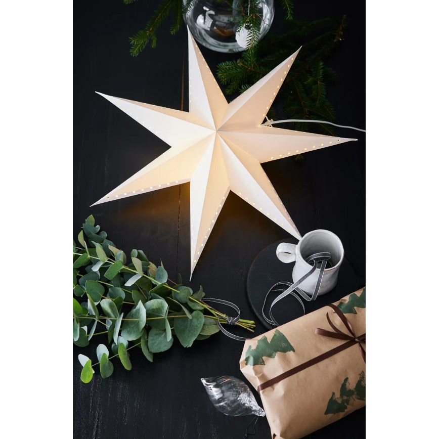 Markslöjd 705927 - Decoração de Natal LIVELY 1xE14/6W/230V Ø 60 cm branca
