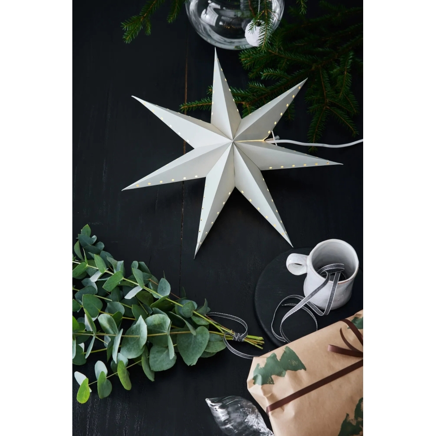 Markslöjd 705929 - Decoração de Natal LIVELY 1xE14/6W/230V diâmetro 45 cm cinzenta